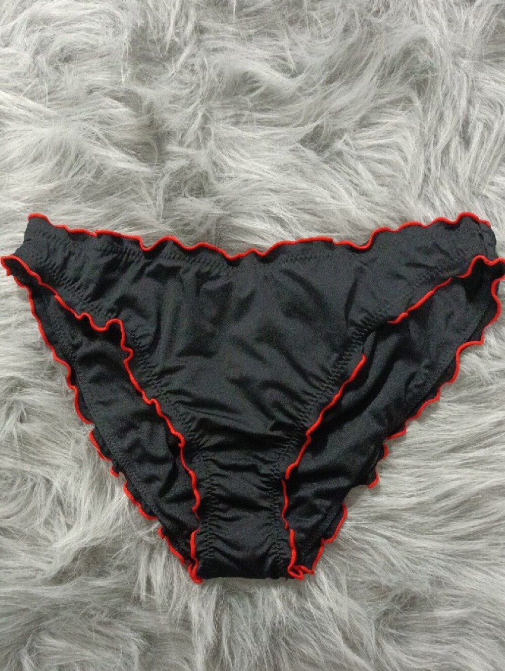 Juicy Couture Black Bikini with Red Trim and Cherry Patch - Picture 4 of 10